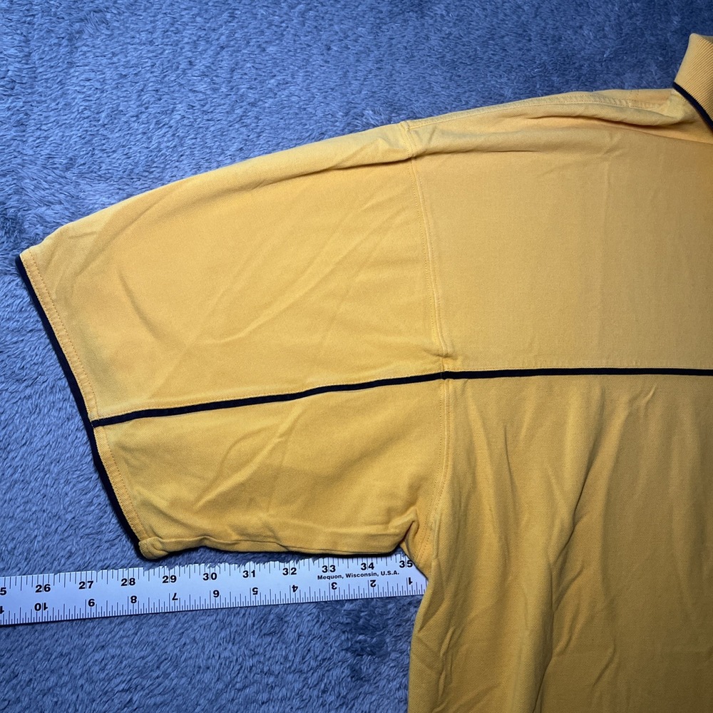 Cutter & Buck Men's VTG SZ XXL Short Sleeve Yellow Polo Iowa Basketball Logo - Picture 8 of 16